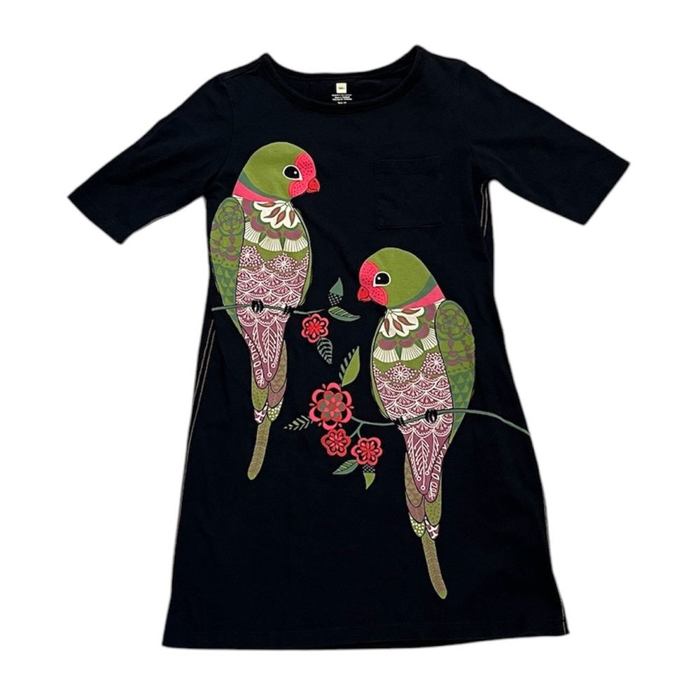 Tea Collection 10 short sleeve bird printed dress